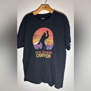 Social Distancing Champion Black T-Shirt size extra large